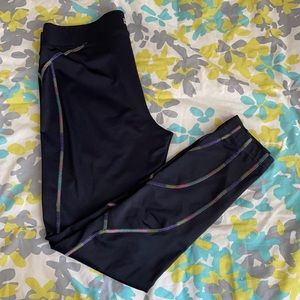 High-waisted Athletic Leggings with rainbow detail